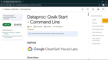 Dataproc: Qwik Start - Command Line | #qwiklabs | #GSP104 #CLI