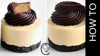 Peanut Butter and Chocolate mini Cheesecakes No Bake Eggless