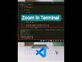 How to Zoom Terminal Font with Mouse Wheel and Ctrl Key in VS Code ! #TerminalTips