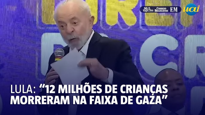 Lula erra e diz que 12,3 milhões de crianças morreram em Gaza - YouTube