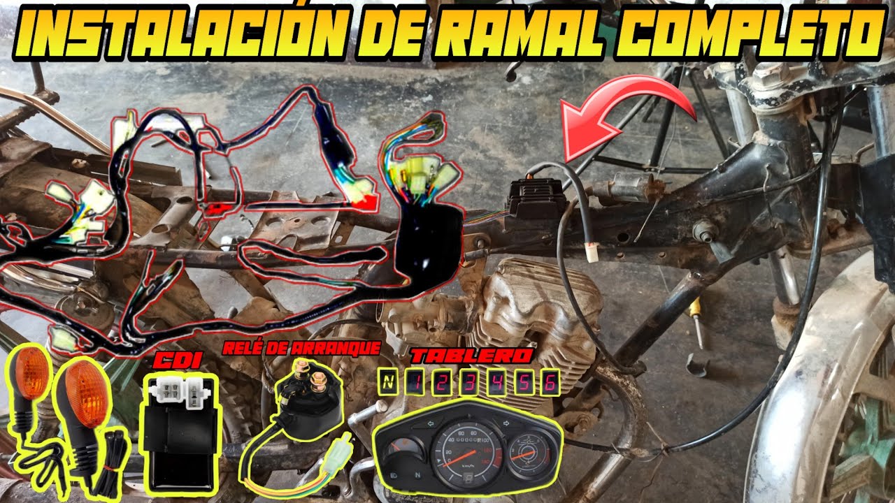 INSTALACIN DEL RAMAL ELCTRICO COMPLETO DE UNA MOTO 125,150,200,250 ...