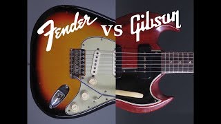 Fender Strat W 1965 Grey Backs Vs 1965 Gibson Sg W P-90S