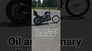 Oil and primary fluid change #harleydavidson #sportster #motorcycle #chopper #oilchange