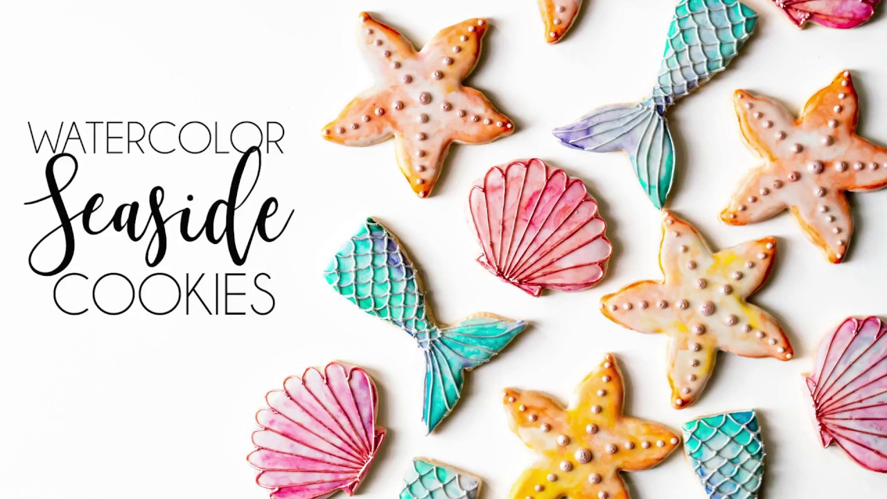 Watercolor Seaside Cookies