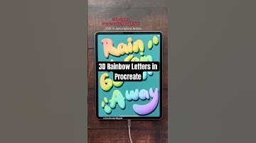3D Rainbow Letters in Procreate #procreatetutorials #digitalart #3dart