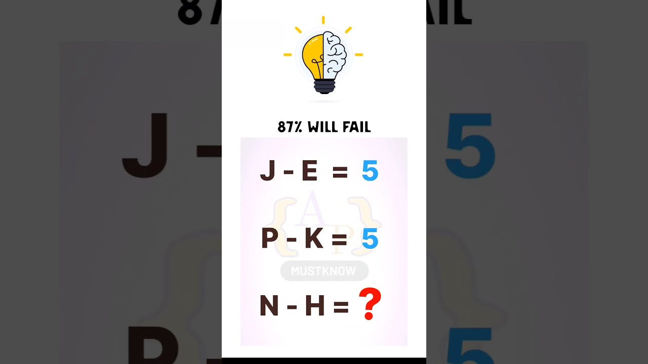 87 Will Fail Comment Your Answer Shorts Maths Mathgames Iqtest Study Yt