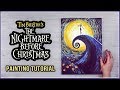 Acrylic Painting on a Canvas Tutorial for Halloween | The Nightmare Before Christmas x Van Gogh