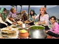 الحياة الريفية في شمال إيران يخنة الجدة الطرخينة مزرعة الألبان والخبز المنزلي