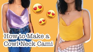 How to make a Cowl Neck Cami | Draping instructions and Pattern