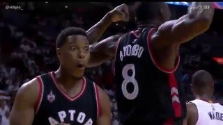 Raptors Bismack Biyombo Posterizes Heat's Amare Stoudemire in Game 4