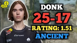 DONK (25-17) RT: 1.51 | EU FACEIT (ANCIENT) +VOICE | CS2 POV