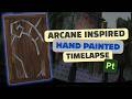 Arcane Inspired Hand Painted Wood Timelapse | Painted Normals #MadeWithSubstance