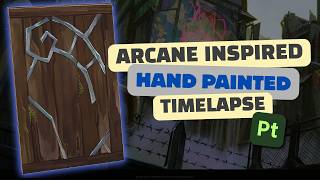 Arcane Inspired Hand Painted Wood Timelapse | Painted Normals #MadeWithSubstance