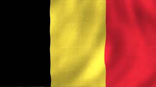 Belgium National Anthem Instrumental With Waving Flag