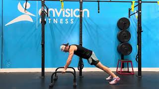 Parallette Deep Push Up ISO Hold