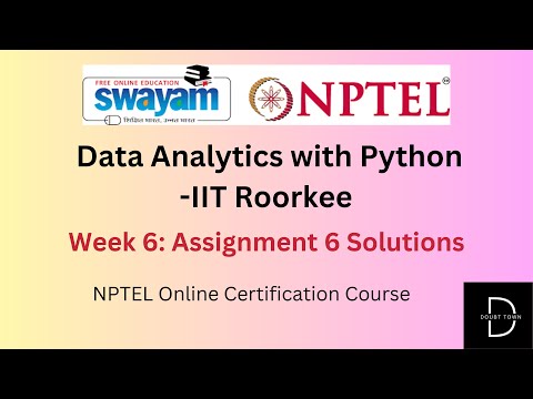 Data Analytics with Python Week 6 Assignment Answers ||Jan 2024|| NPTEL