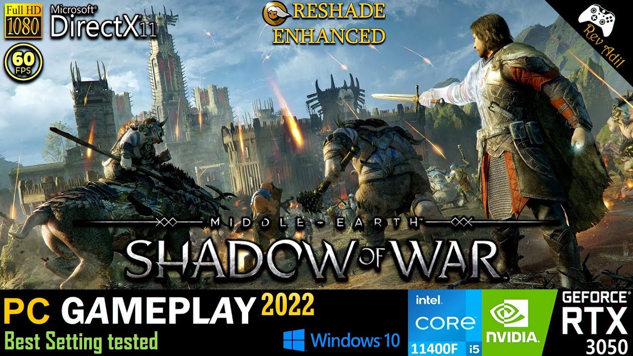 Shadow of War on RTX 3050 Best Settings PC Gameplay 1080p60FPS