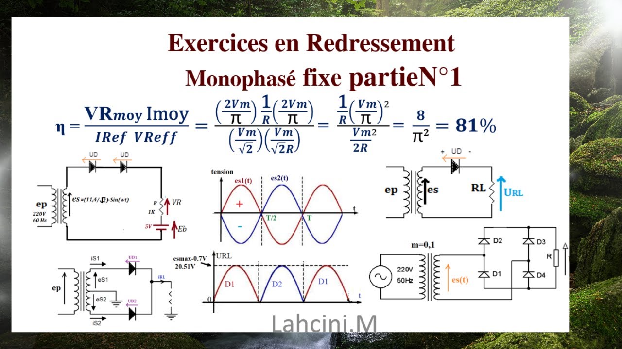   Exercice redressement monophasé partie N°1