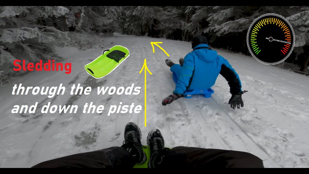 GoPro: Sjezd na bobech z Růžové hory v Krkonoších