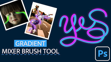 How to Choose Gradient Mixer Brush Tool to Create 3D TEXT EFFECT | Photoshop tutorial for beginners