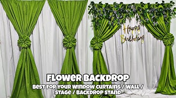 Flower Backdrop-1 Best for your #Window #Wall #Stage #Backdropstand #diy #tutorial #backdrop