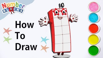 How to draw Numberblock Ten - Drawing Tutorial for Kids | Learn to Count 1 to 10