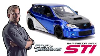 Brians Subaru Impreza WRX STI Fast Furious Jada Toys 1:24, Unboxing.