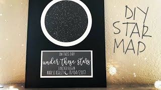 How to Make a Star Map | Print and Cut on Cricut Design Space | DIY Personalized Wedding Gift