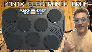 This cheap drum pad ROCKS! (Konix Electronic Drum With BuiltIn Speakers)