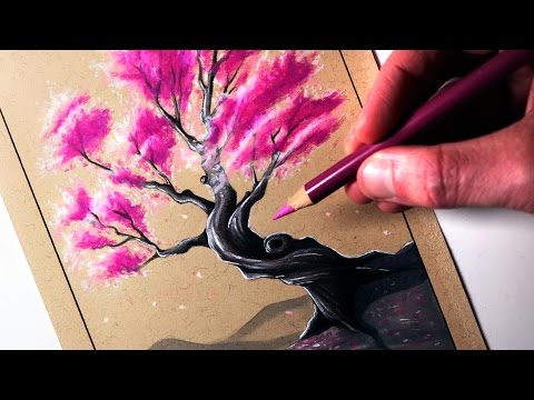 Video: How To Draw A Sakura Tree