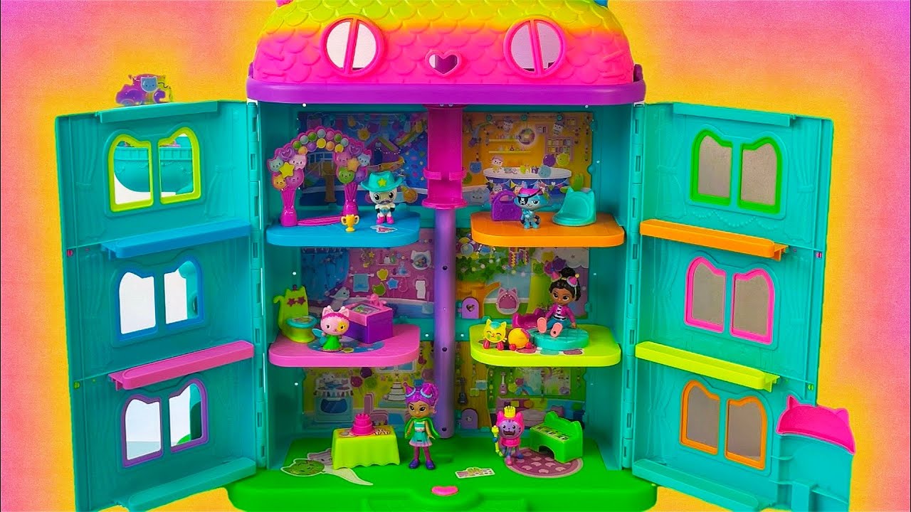 Joytoy Gabby's Dollhouse 22886 Parapluie Enfant Pandy Paw Oreilles 3D - Multicolore