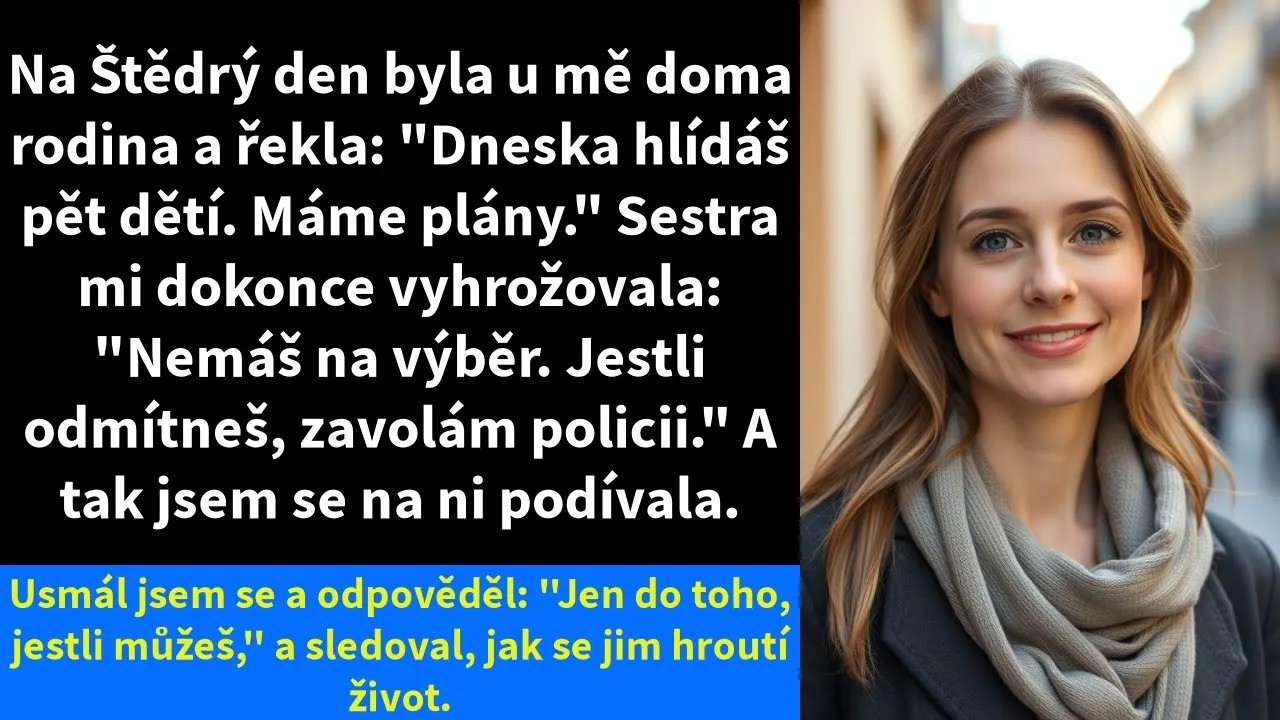 „Pohlídáš dnes večer děti? Máme plány." Ta slova mě zasáhla, když jsem stála ve dveřích vlastního obýváku. Uprostřed místnosti, kde tiše hrály vánoční písně, se po mém domě válely svačiny, na...