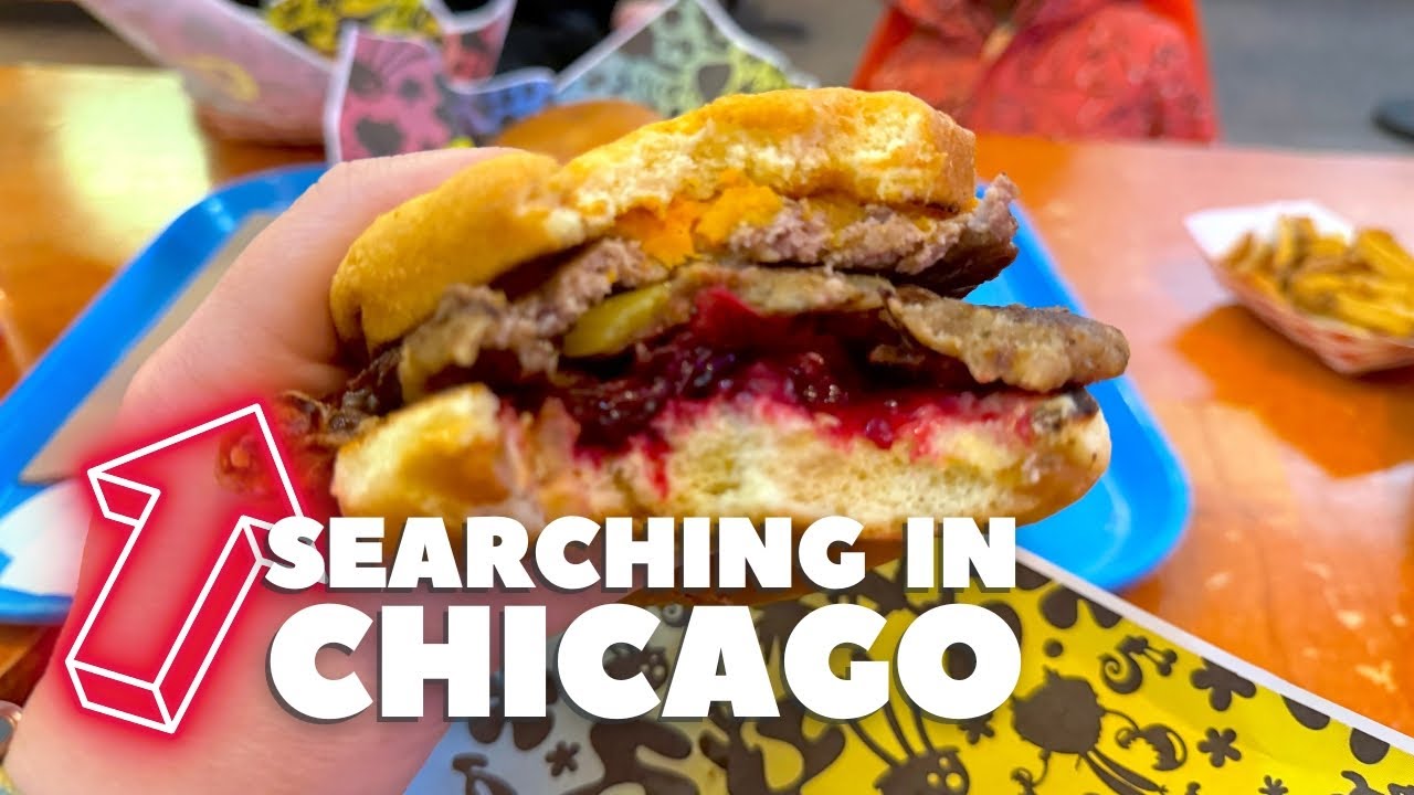 🇺🇸 Edzo's THANKSGIVING BURGER was delicious! + Thomas The Tank Engine Exhibit | Chicago Food