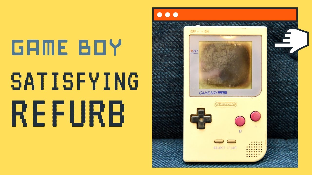 Satisfying Refurb Episode 1: Disgusting DMG Style GameBoy Pocket Gets De-Yellowed and Cleaned