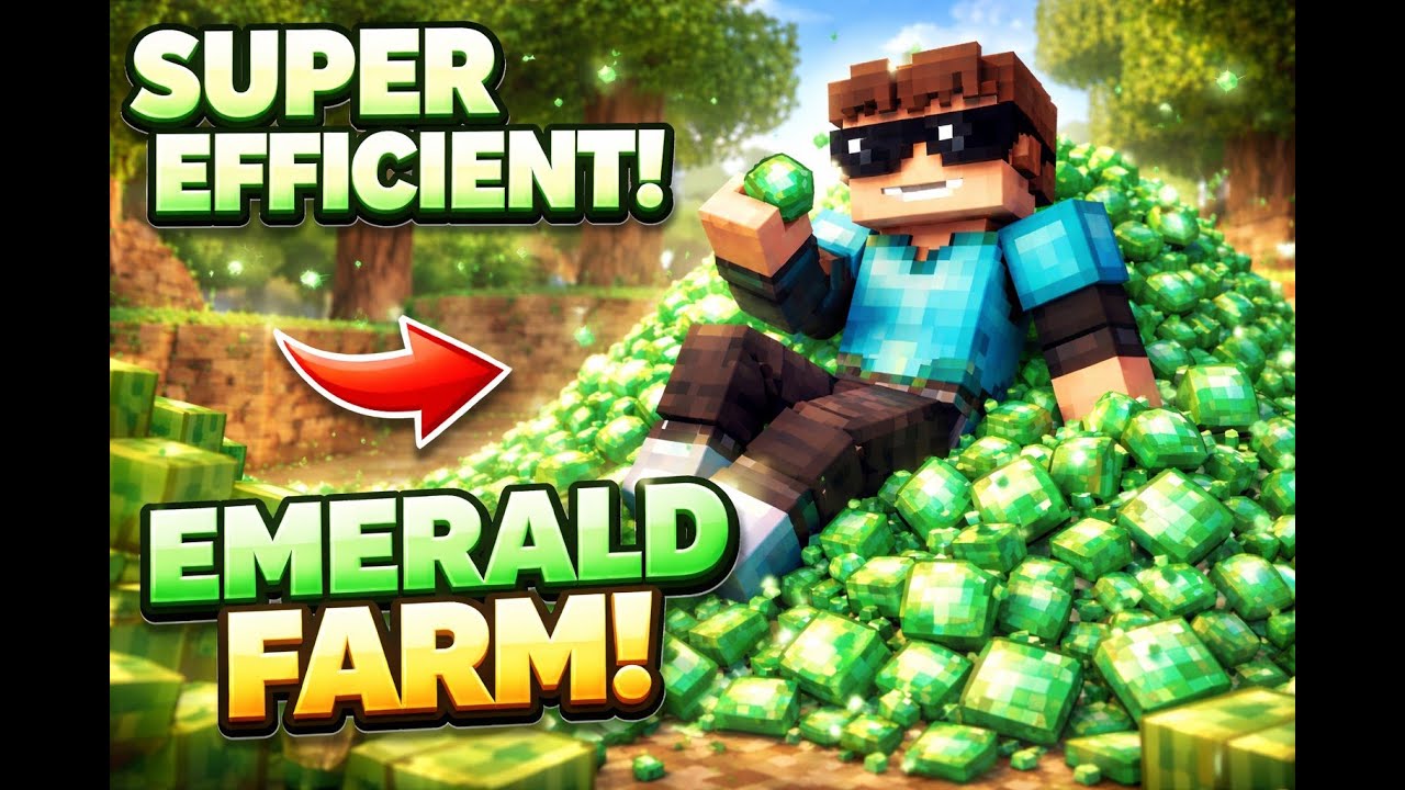 Ultra-Efficient Emerald Farm (Java Edition)