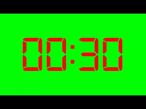 30 Seconds Countdown Red Green Screen No Copyright
