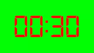 30 Seconds Countdown Red Green Screen No Copyright