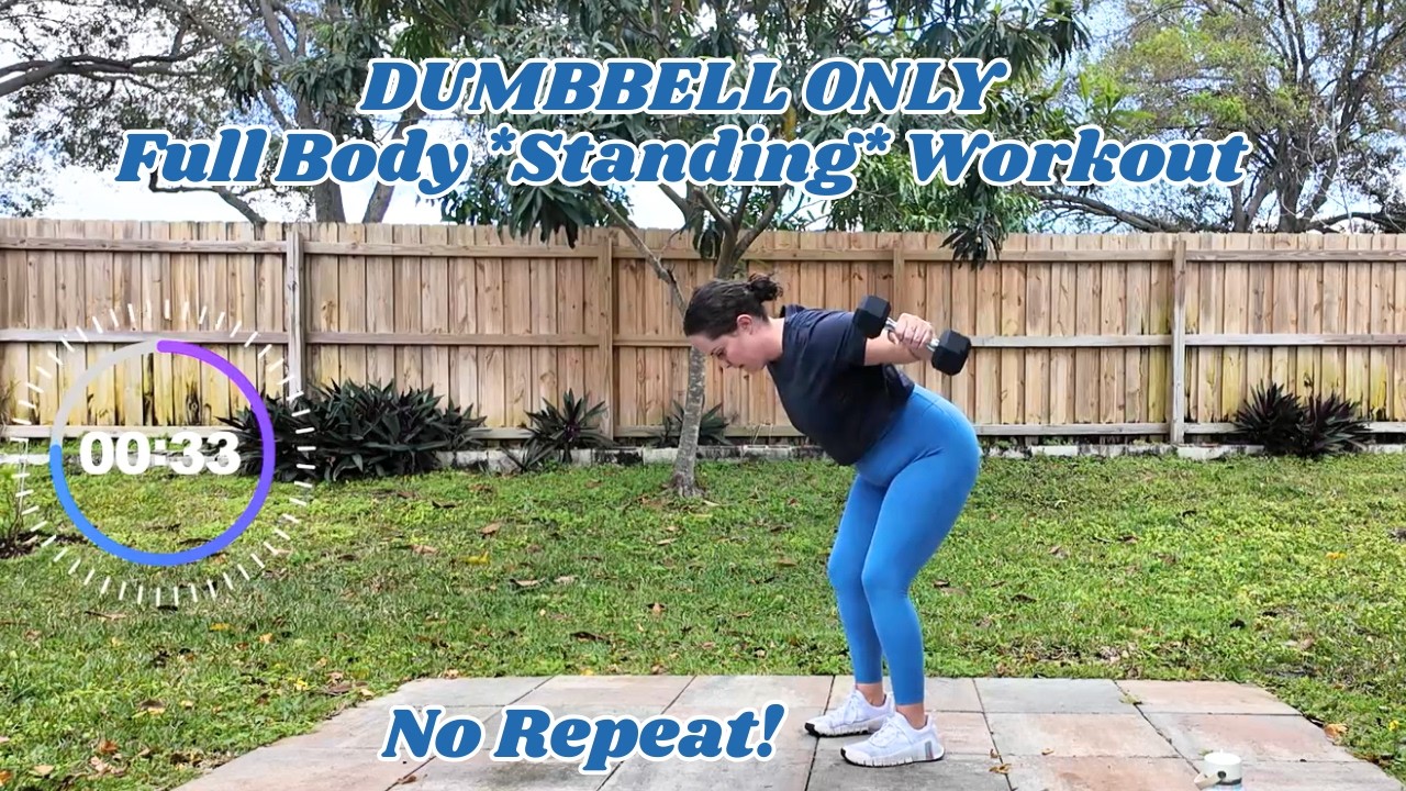 25 Minute Full Body Dumbbell Strength Workout [Standing Only - NO REPEAT]