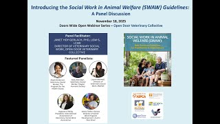 Doors Wide Open: Social Work Guidelines in Animal Welfare Settings - webcast 111825
