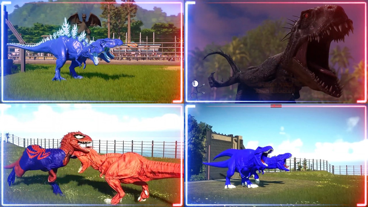 Superhero Dinosaurs Dominate | T-Rex vs Spinosaurus vs Spider-Man 🦖🔥