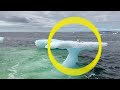 Рыбаки увидели нечто удивительное на айсберге , приблизившись они поняли в чём дело