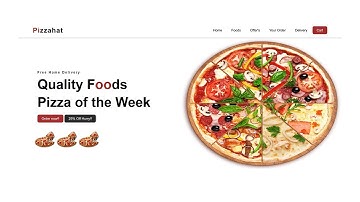 Landing page with HTML and CSS : Pizza Website 2023