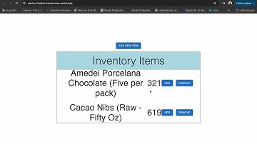 Headstarter Project 2 - Pantry Tracker