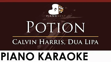 Calvin Harris, Dua Lipa, Young Thug - Potion - HIGHER Key (Piano Karaoke Instrumental)