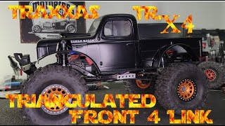 Traxxas TRX4 With A Full Triangulated Front 4 Link Set Up In The Speedshop.