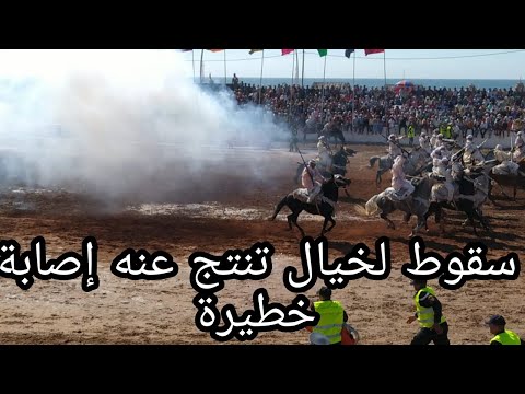 شاهد سقوط خيال بمولاي عبد الله أمغار و تدخل رجال الوقاية المدنية بعد إصابته إصابة خطيرة