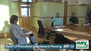 Waitsfield Selectboard 4-27-26