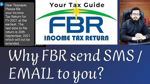 SMS or Email From FBR | Reason of receiving message or Email from FBR