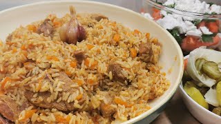Plov Reisgericht Mit Viel Fleisch, Und Zwiebeln, Megalecker