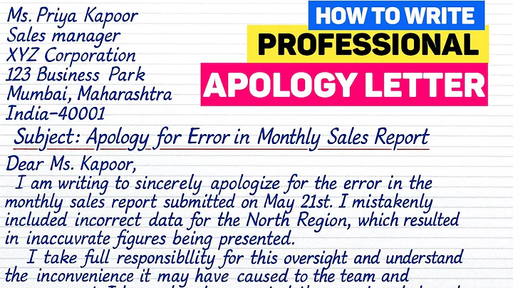 How to Write an Apology Letter for a Mistake | Step-by-Step Format & Example